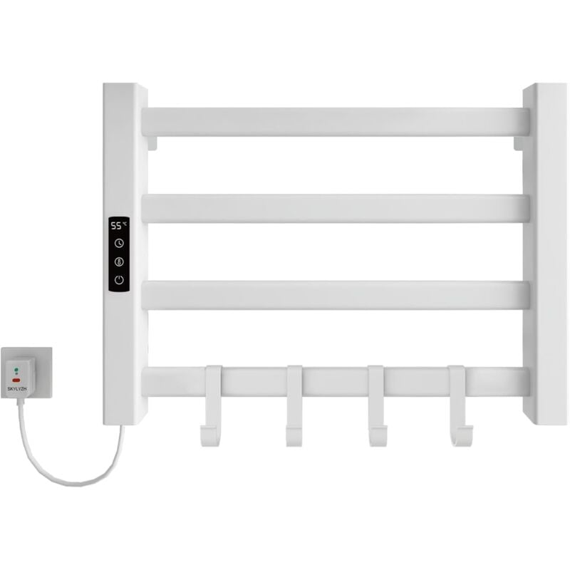 foto del prodotto snq portasciugamani elettrico 550x450mm portasciugamani riscaldato portasciugamani elettrico intelligente ip24 impostazione della temperatura