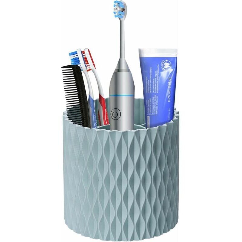 foto del prodotto snq portaspazzolino da bagno, portaspazzolino da 4,6 pollici ambiente 11,7 cm , organizer girevole per spazzolini con 5 scomparti.