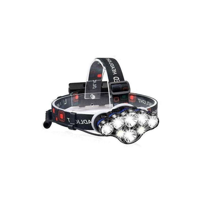 foto del prodotto snq potente lampada frontale impermeabile 40000lm lampada frontale ricaricabile tramite usb