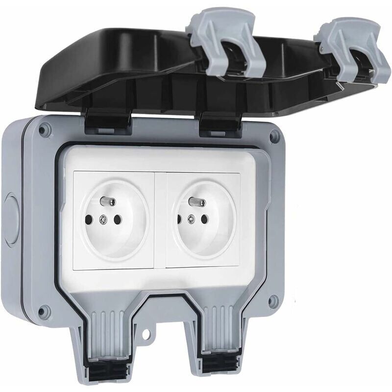foto del prodotto snq premio impermeabile doppio premio elettrico esterno ip66 impermeabile premio parete 16a