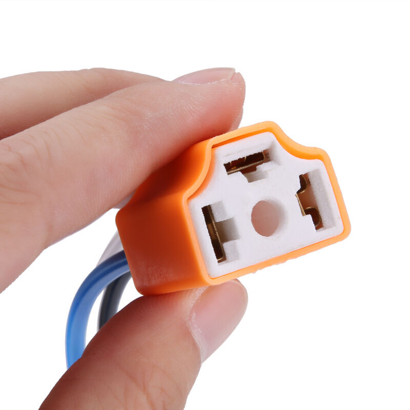 foto del prodotto snq presa per fari 2 pezzi adattatore per connettore per fari in ceramica femmina presa in ceramica in plastica per connettore per fari h4 9003 