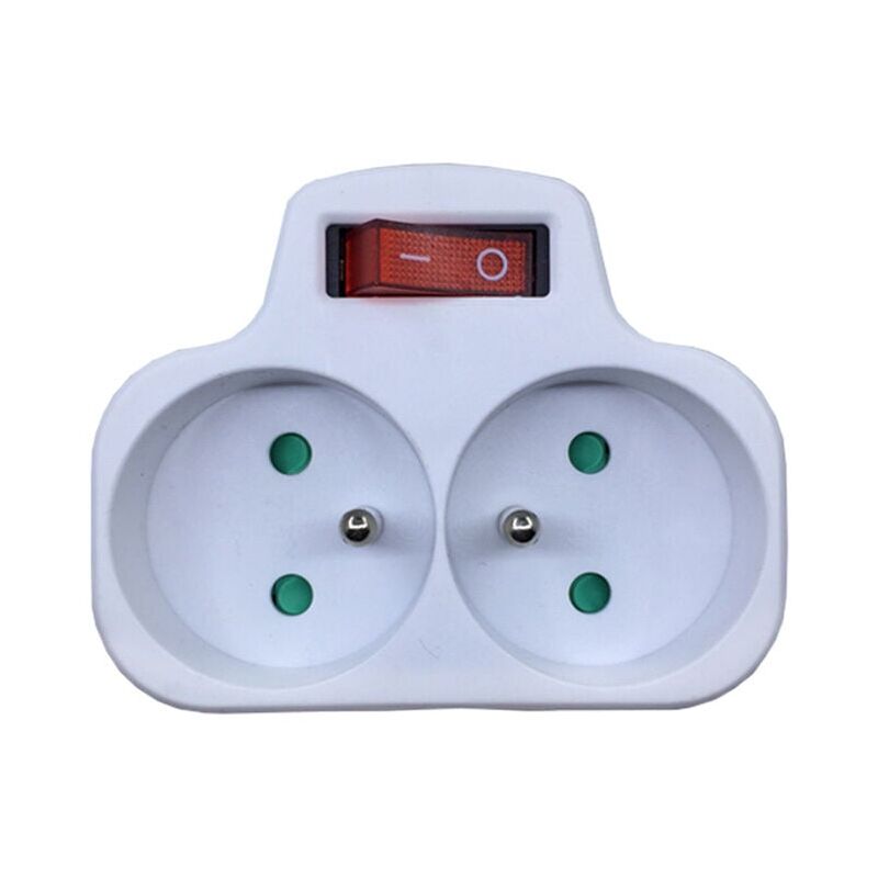 foto del prodotto snq prese elettriche con interruttore, multipresa 2 in 1, spina elettrica montata a parete, presa elettrica a muro ideale per camera da letto,