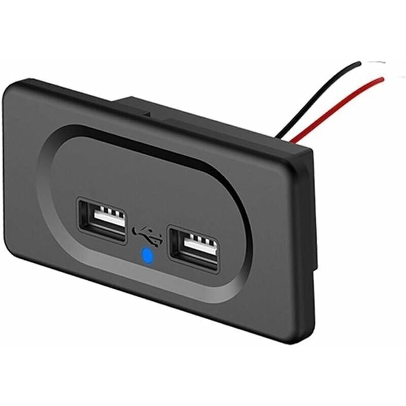 foto del prodotto snq prize double charger usb, 12v 24v 3.1a panneau de commande du chargeur de voiture prize de charge etanche pour voiture camion moto marine