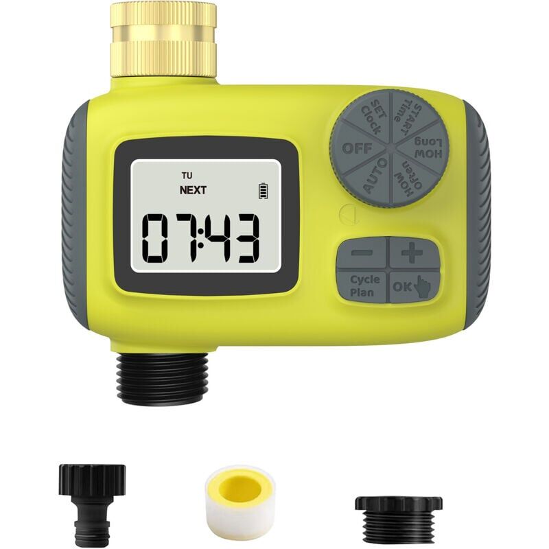 immagine 0 del prodotto snq programmateur arrosage automatique, avce cran lcd bouton manuel pour un r glage facile applicable de arrosage syst me pour pelouse et jardin