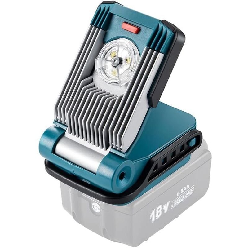 foto del prodotto snq projecteur portatif de lampe de travail de led, clairage de chantier de 420lm 9w compatible avec la lampe de chantier aliment e par makita,