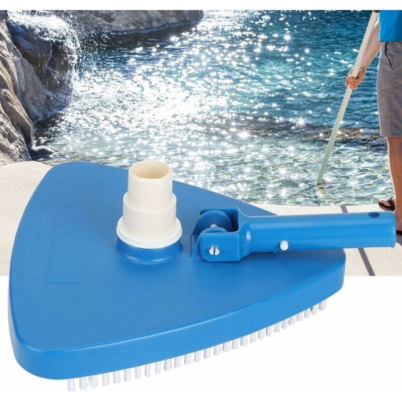 foto del prodotto snq pulitore per piscina rotante manuale triangolare portatile ponderato forma triangolare piscina aspirapolvere testa spazzola strumento di