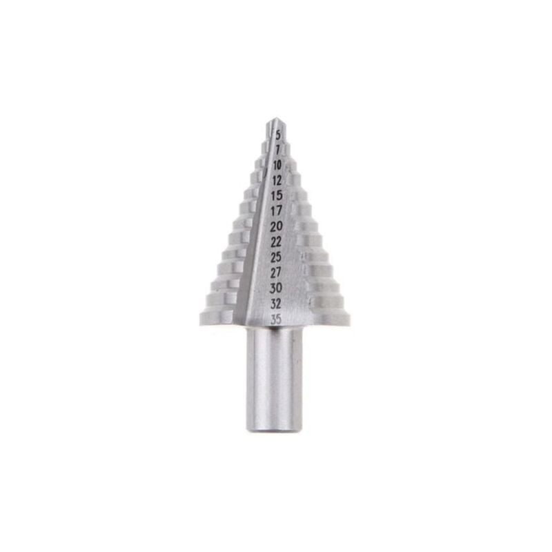 foto del prodotto snq punta conica per trapano in metallo punta a gradini da 5 mm a 35 mm, triangolo conico in titanio con rivestimento in titanio, per foratura con