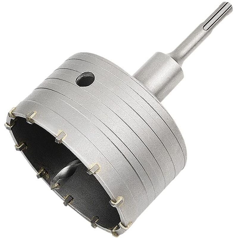 foto del prodotto snq punta per sega a tazza per calcestruzzo con adattatore sds plus da 110 mm, per mattoni, calcestruzzo, cemento, pietra adattatore sds plus da