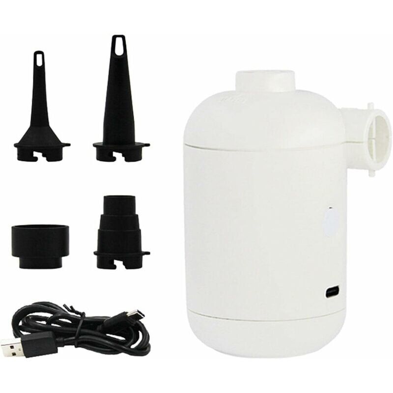 foto del prodotto snq pz mini pompa ad aria per gonfiabili pompa elettrica portatile per materasso ad aria mini pompa ad aria ricaricabile tramite usb, pompa di