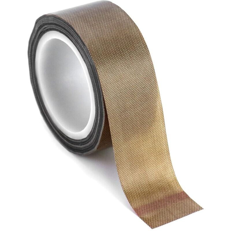 foto del prodotto snq pz nastro adesivo in ptfe scotch teflon ad alta temperatura, nastro in teflon spesso 0,13 mm per sigillatrice sottovuoto, 19 mm x 10 m