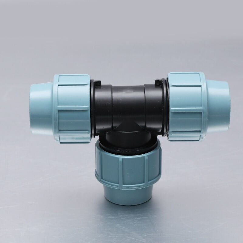 foto del prodotto snq raccordo a t per tubi dell acqua con tre uscite femmina 3 x 32 mm raccordo a morsetto per tubi in pe 32 