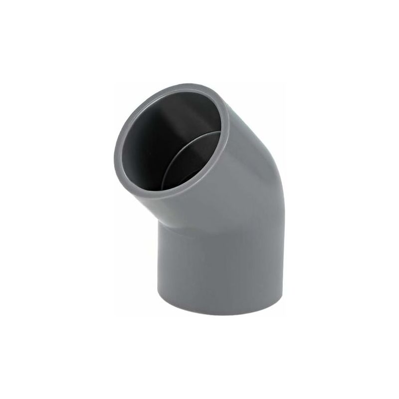 foto del prodotto snq raccordo per tubo in pvc gomito 45 gradi grigio, confezione da 10 raccordo per tubo in pvc gomito 45 gradi grigio 40 mm