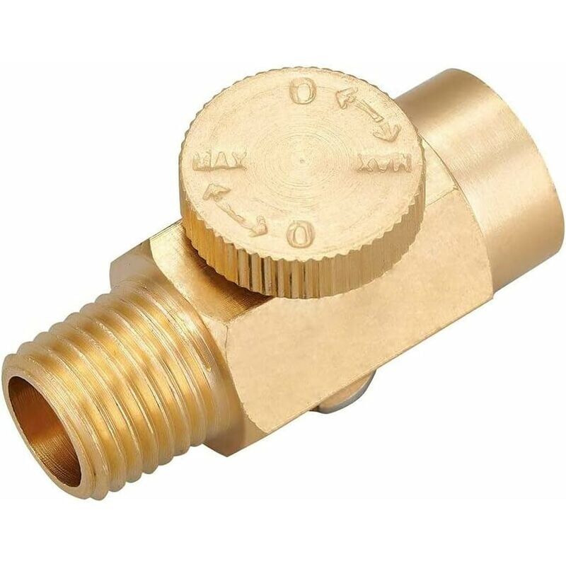 foto del prodotto snq raccordo per valvola di controllo del flusso d aria in linea in ottone da 1 4 npt maschio x 1 4 npt femmina strumento di prova per