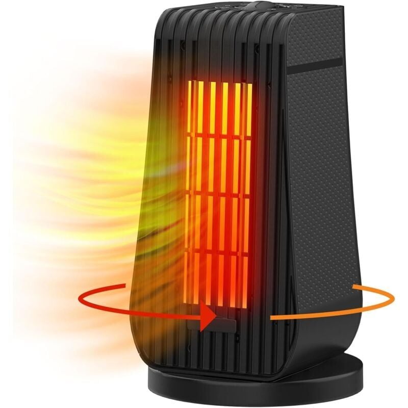 foto del prodotto snq - radiateur soufflant portatif 1200w 3s chauffage rapide ptc mini radiateurs 3 modes de chauffage ventilateur r glable protection contre la
