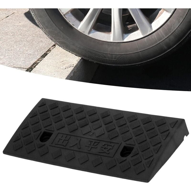 foto del prodotto snq rampa di accesso in plastica, rampa di accesso portatile, spessore 5 cm, per banchine di carico auto nera 