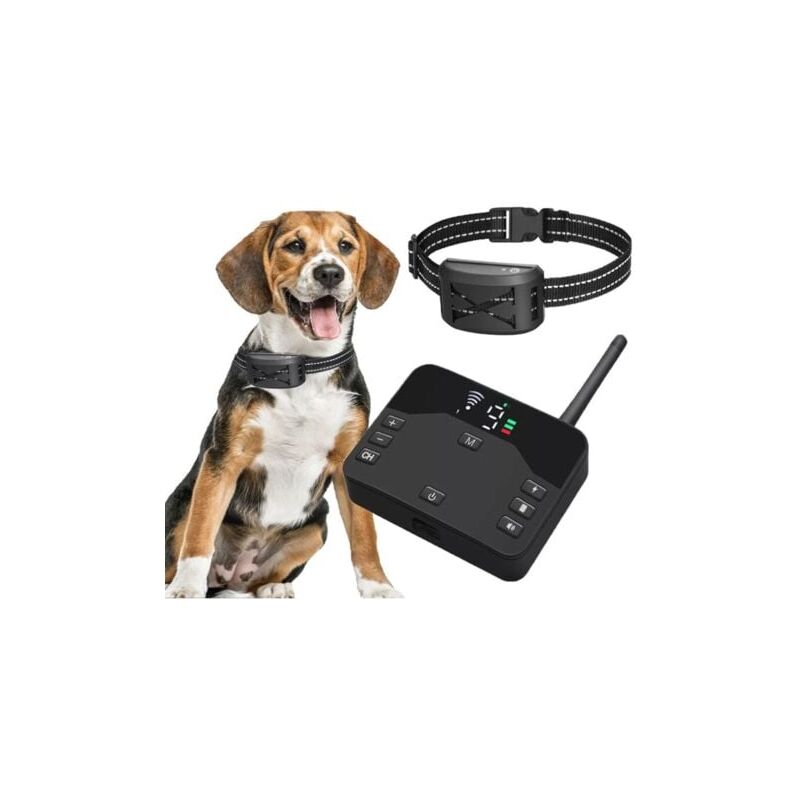 foto del prodotto snq recinto elettrico wireless 2 in 1 per cani, sistema di contenimento per animali domestici con ricevitore impermeabile ricaricabile, collare di