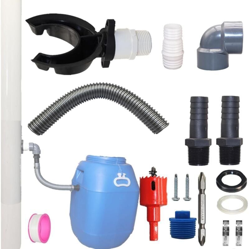 foto del prodotto snq recuperateur d eau de pluie pour tuyau de descente 70 110mm, r cup rateur eau de pluie pour descente de goutti re, collecteur eau de pluie,