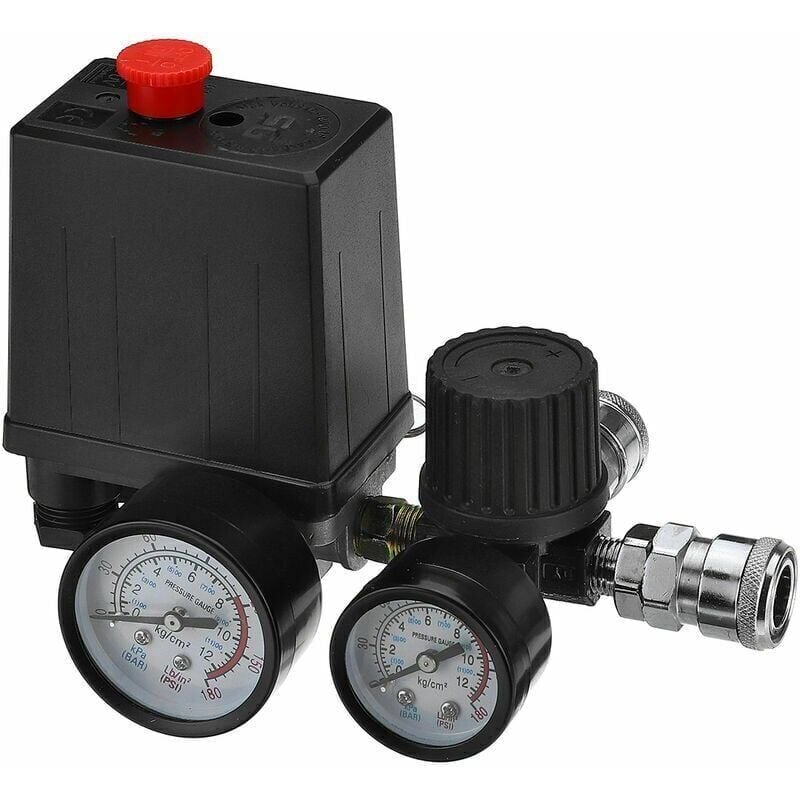immagine 0 del prodotto snq regolatore della valvola di controllo dell interruttore della pressione del compressore d aria 220v 0 180 psi con connettore rapido 220v 