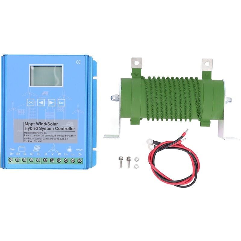 foto del prodotto snq regolatore di carica ibrido eolico solare, regolatore di carica mppt solare fotovoltaico da 800 w, identificazione automatica 24 v 48 v, 3