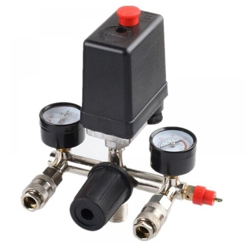 foto del prodotto snq regolatore di pressione con pressostato per compressore pressostato 2 display