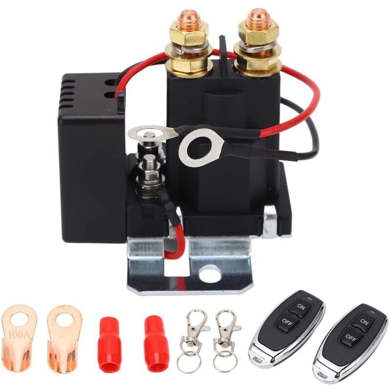 foto del prodotto snq rel interruttore di controllo remoto 12v 500a, a prova di perdite, rel interruttore principale controllo remoto batteria auto