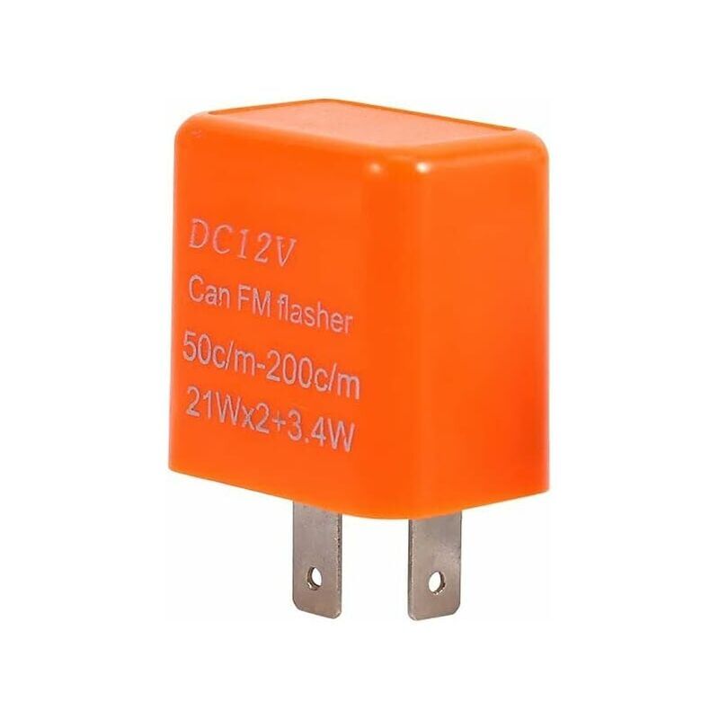 foto del prodotto snq rel lampeggiante a 2 pin, rel lampeggiante elettronico regolabile universale da 12 v, luce di direzione per motocicletta a led arancione 