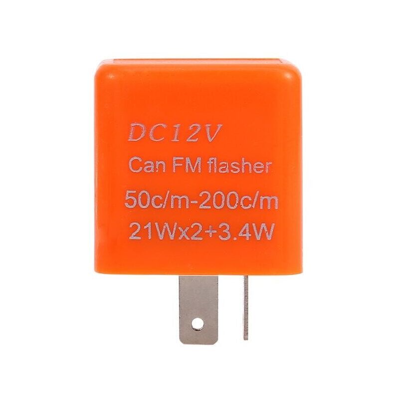 foto del prodotto snq rel lampeggiante a led con velocit regolabile, 2 pin, universale per moto, 12 v, arancione