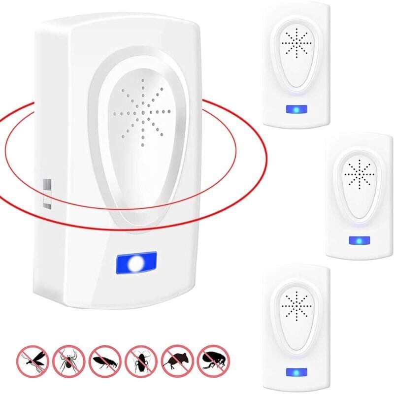 foto del prodotto snq repellente per roditori ad ultrasuoni pezzi, repellente elettrico per mosche, repellente per topi da interno, repellente per zanzare,