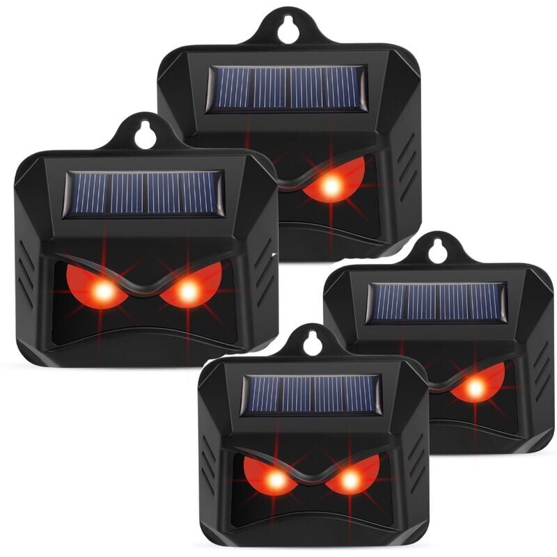 foto del prodotto snq repellente solare contro animali selvatici come procioni, cervi, volpi, cinghiali, ecc. 4 repellenti efficaci con luce led rossa
