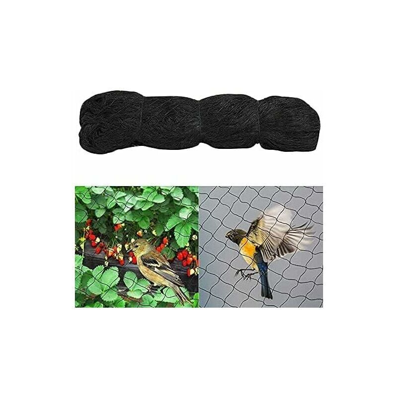 foto del prodotto snq rete anti uccelli, rete anti uccelli 4m x 10m, rete di protezione dagli uccelli, rete per alberi da frutto, rete nera anti uccelli protegge gli