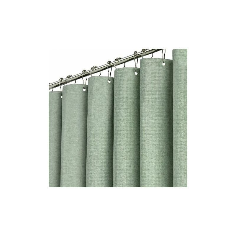 foto del prodotto snq rideau de douche in tissus stall 120 x 180 cm ensemble the douche nella texture con 8 uncinetti in plastica, petits rides di lusso in bain