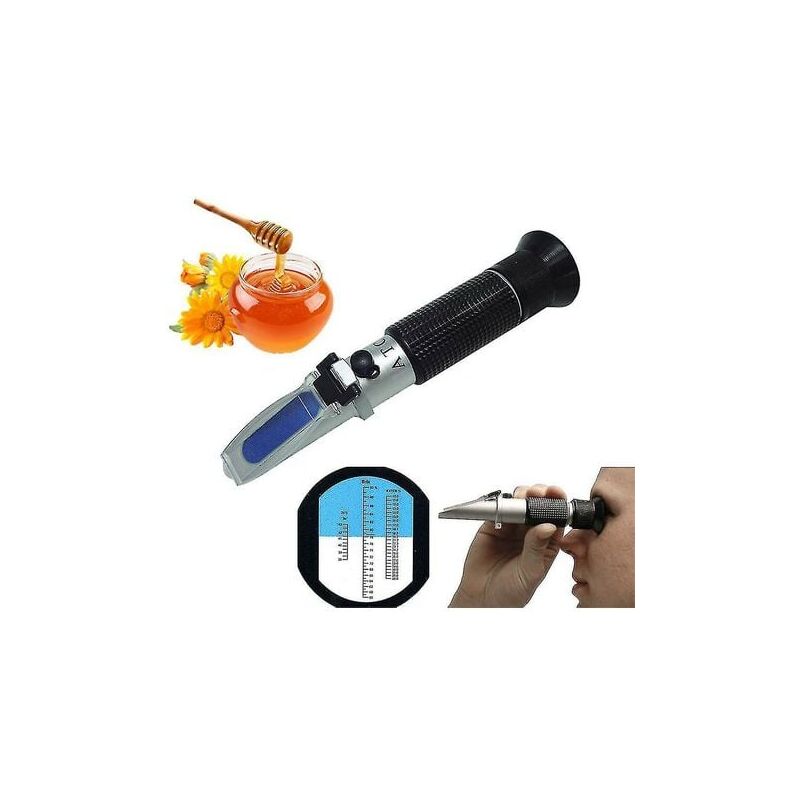 foto del prodotto snq rifrattometro per miele apicoltore contenuto di zucchero nell acqua brix 58 92 acqua 10 33 strumento portatile 