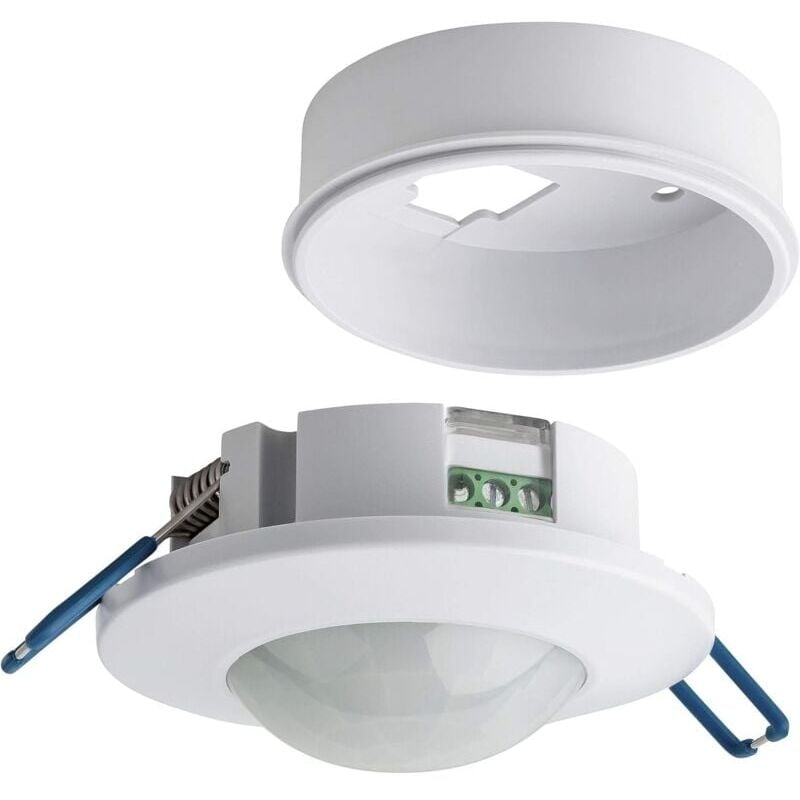 foto del prodotto snq rilevatore di movimento per interni, montaggio a incasso e a soffitto, programmabile, sensore a infrarossi, 6 m 360 , adattato a led, max.