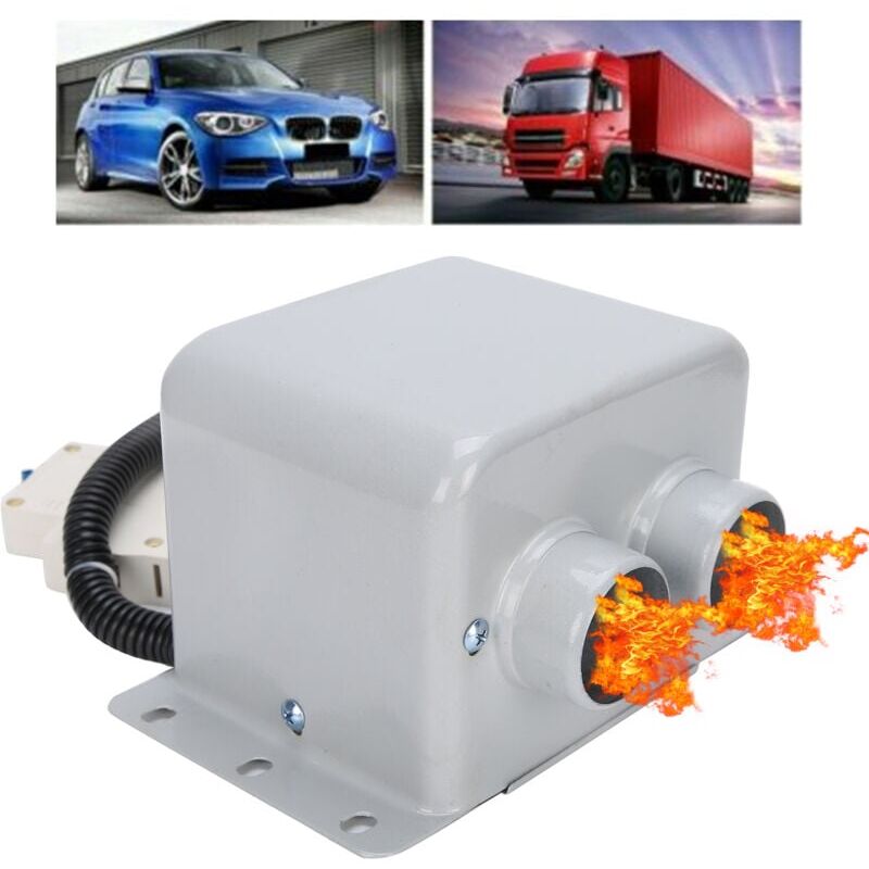 foto del prodotto snq riscaldatore compatto per auto da 12 v, 2 fori, 600 w, riscaldamento rapido per l inverno, elimina il gelo, basso rumore