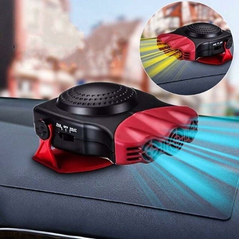 immagine 0 del prodotto snq riscaldatore per auto, riscaldamento rapido 2 in 1 con riscaldamento e raffreddamento, antiappannamento, 12 v, 150 w, 3 prese accendisigari,