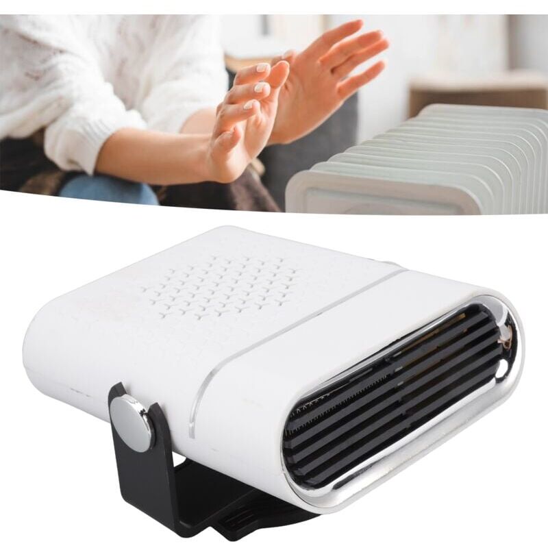 foto del prodotto snq riscaldatore portatile per auto, riscaldamento rapido, rotazione a 360 gradi, sbrinatore per parabrezza, sbrinatore, 12 v, bianco