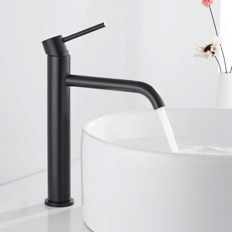 foto del prodotto snq robinet de lavabo en acier inoxydable, robinet de lavabo haut, robinet de lavabo poser, mitigeur levier unique, robinet de lavabo, robinet