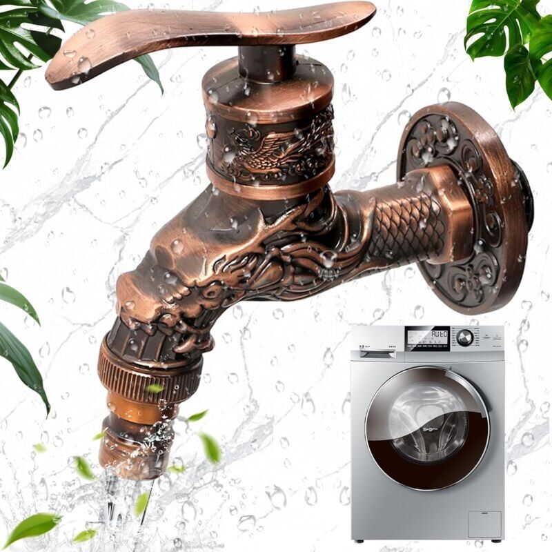 foto del prodotto snq robinet mural ext rieur, robinet de jardin nostalgique, robinet de jardin de style antique, adapt la maison, la cuisine, la salle de