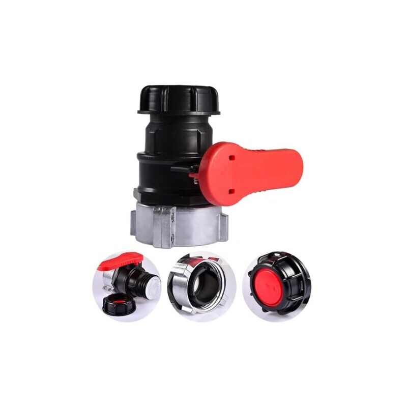 foto del prodotto snq robinet tournant sph rique de r servoir d eau ibc de 75 mm dn50 tonnes, adaptateur de r servoir d eau d irrigation de jardin r sistant aux