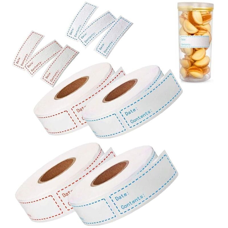 foto del prodotto snq rotoli da 500 etichette per confetture, etichette per congelatori, etichette di scadenza, etichette autoadesive, per bottiglie, barattoli di