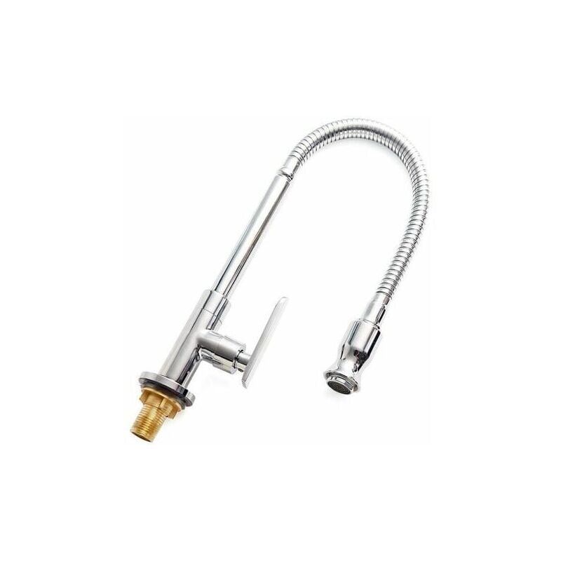 foto del prodotto snq rubinetto da cucina per esterni rubinetto miscelatore monoforo girevole a 360 rubinetto da cucina per acqua fredda rubinetto per lavanderia