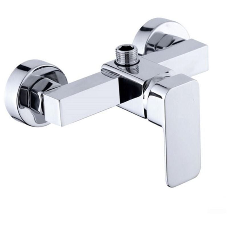 foto del prodotto snq rubinetto doccia moderno cromato a parete con miscelatore doccia per acqua fredda e calda,