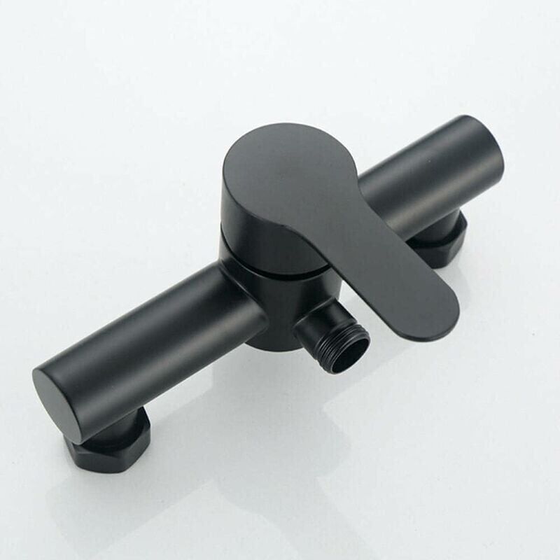 foto del prodotto snq rubinetto per doccia da vasca nero rubinetto per doccia da bagno in acciaio inossidabile rubinetto per doccia da parete miscelatore per vasca