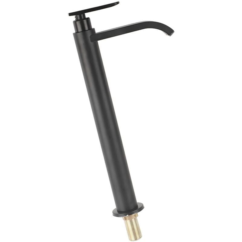 foto del prodotto snq rubinetto per lavabo da bagno con rubinetto singolo freddo in acciaio inossidabile 304 g1 2, nero 