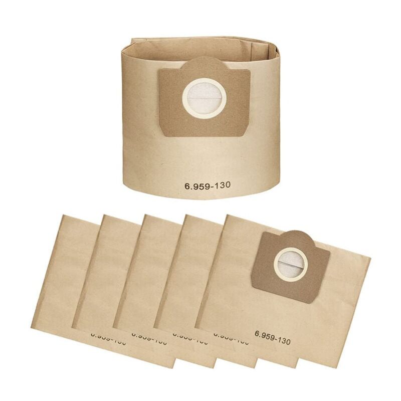 foto del prodotto snq sacchetti per aspirapolvere wd3, confezione da 5 sacchetti per aspirapolvere dritti per karcher wd3, wd 3 premium, wd3200, wd3500p, a2204,