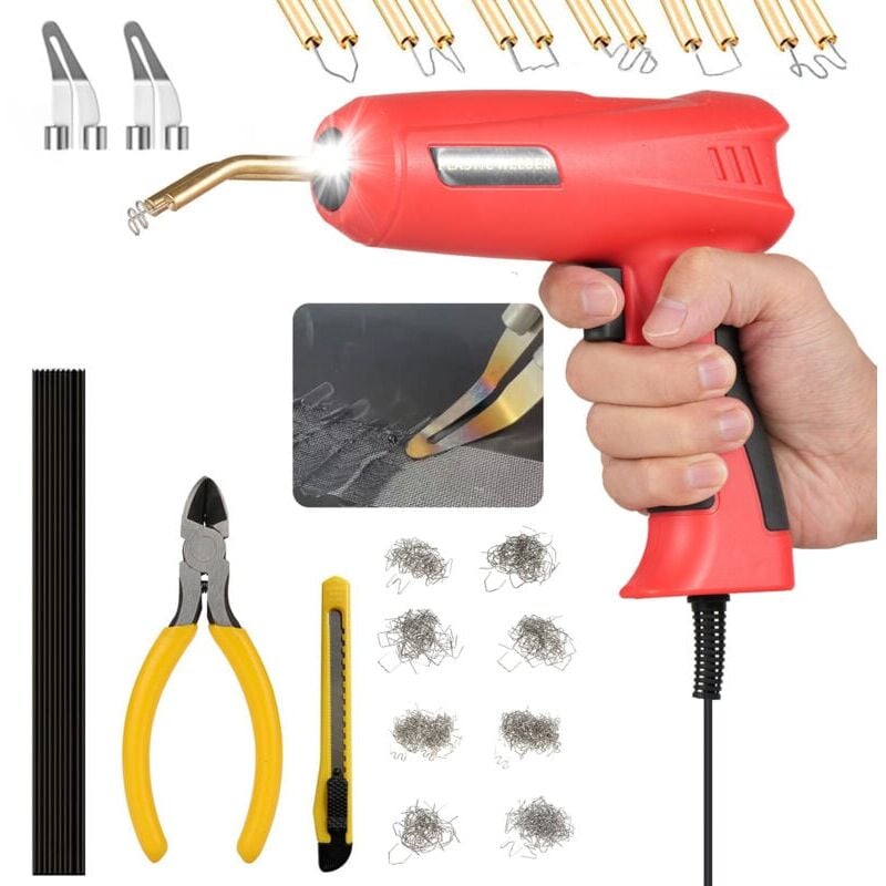 foto del prodotto snq saldatrice per plastica da 150 w, pistola per saldatura, 800 punti metallici a caldo, kit 2 in 1 per la riparazione di paraurti auto