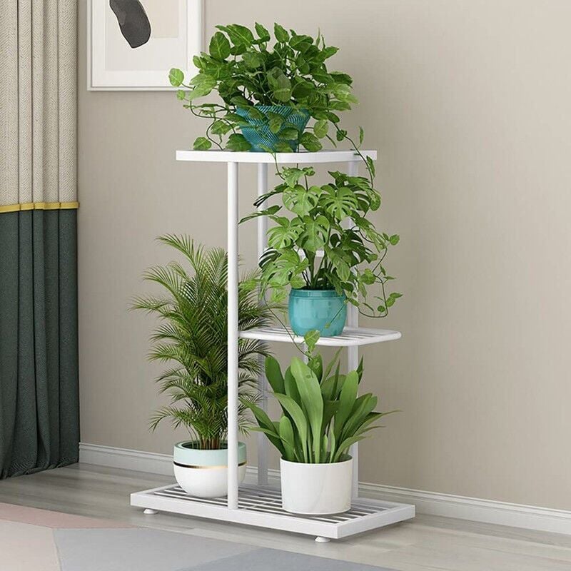foto del prodotto snq scaffale per piante creativo multifunzionale porta piante decorativo scala per fiori per balcone soggiorno ufficio giardino 43,5 x 22 x 57,5 cm