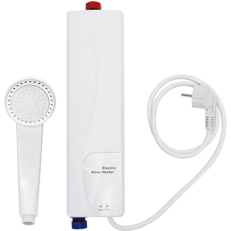foto del prodotto snq scaldabagno elettrico istantaneo senza serbatoio da 3000 w con soffione doccia e kit per bagno