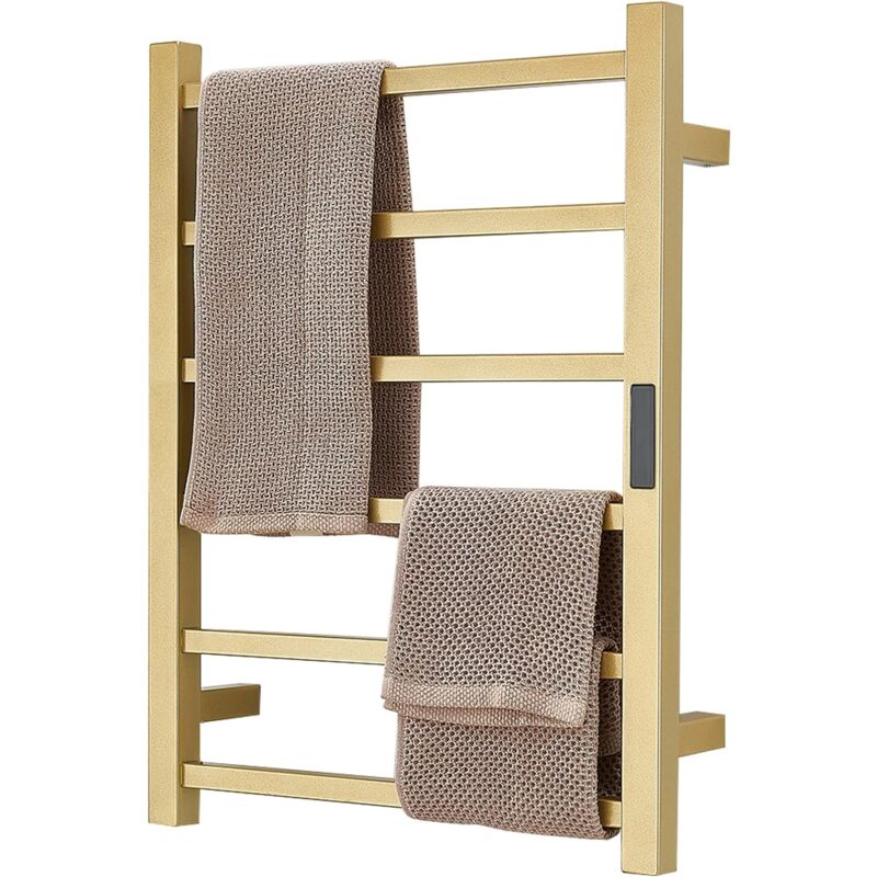 foto del prodotto snq scaldasalviette elettrico, scaldasalviette con radiatore da bagno, montaggio a parete con timer, portasciugamani riscaldato termostatico in