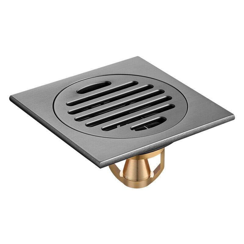 foto del prodotto snq scarico a pavimento per vasca da bagno coperchio di scarico rimovibile per bagno doccia wc colino da giardino quadrato acciaio inossidabile
